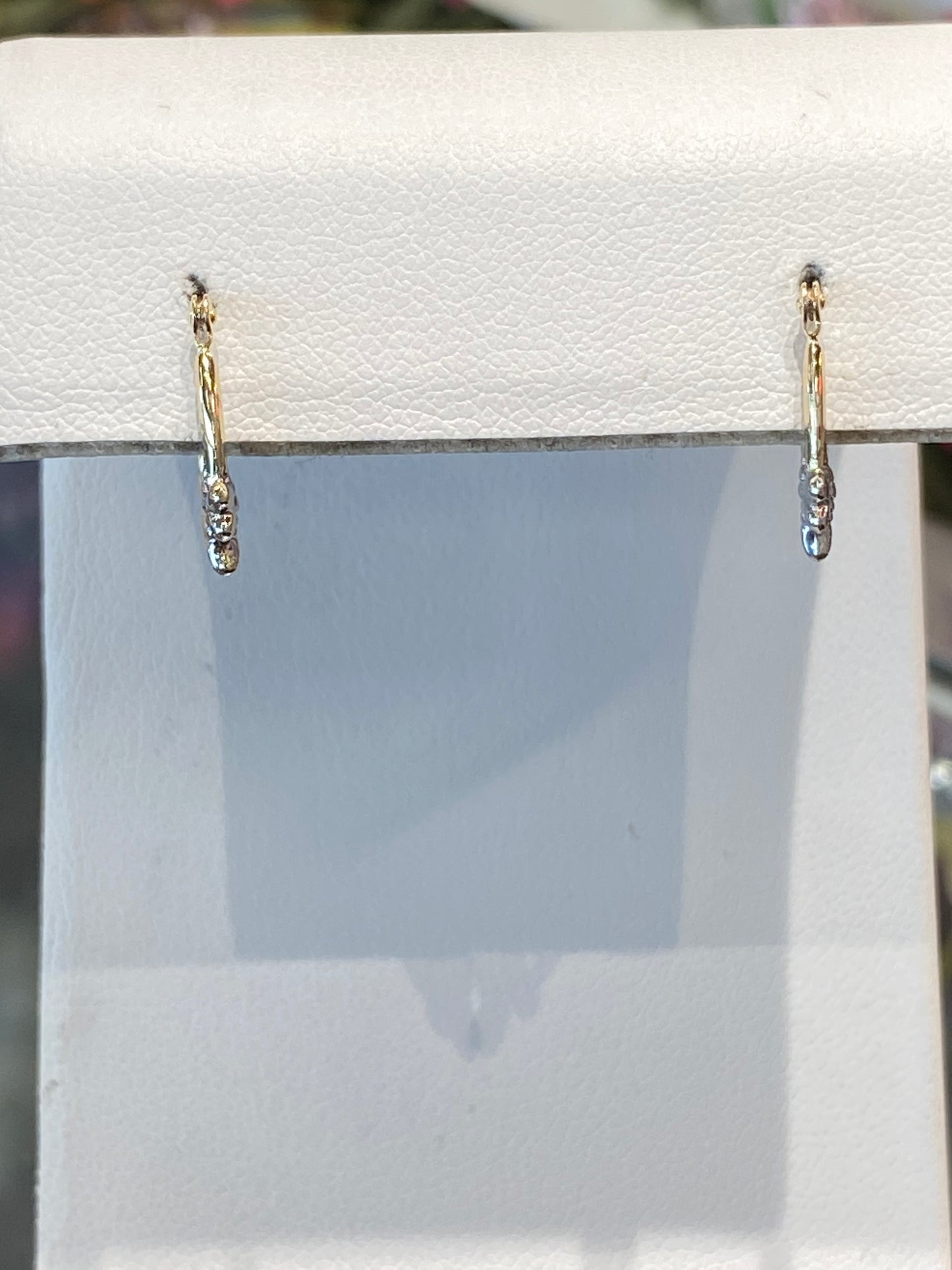 14k Two Tone Hoop Earring