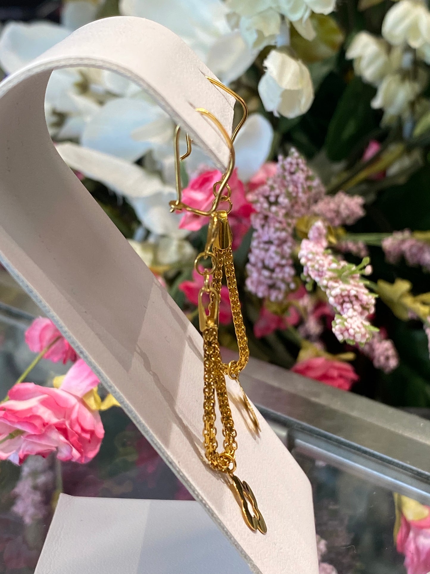 21k Yellow Hanging Earrings