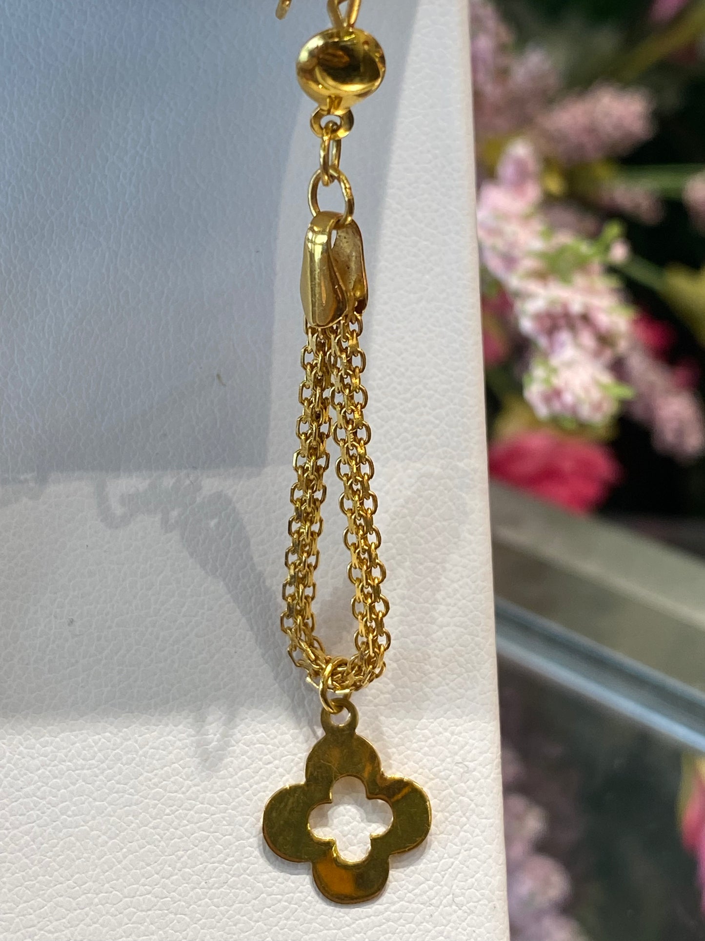 21k Yellow Hanging Earrings