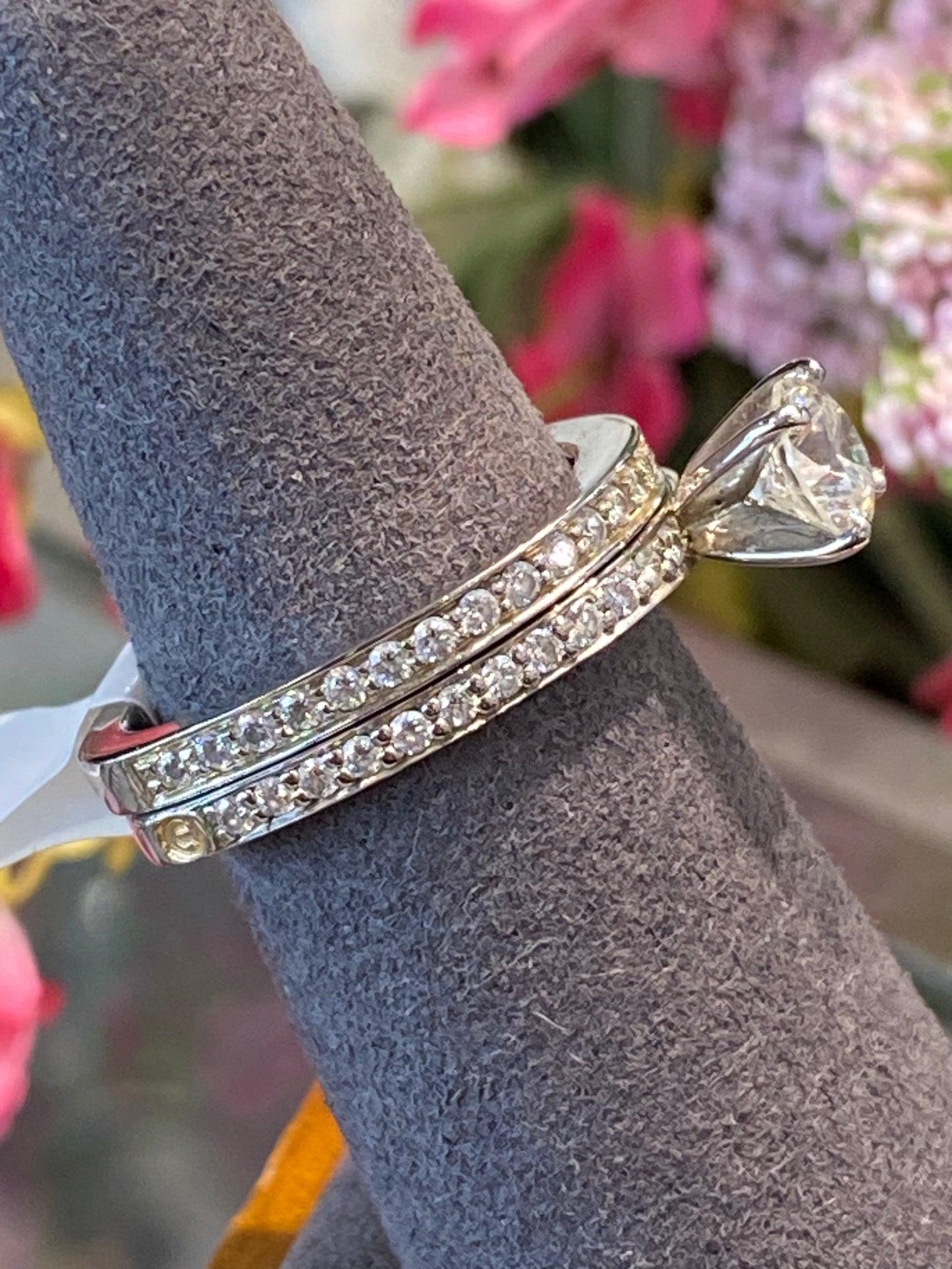 18k White Gold Diamond Wedding Set