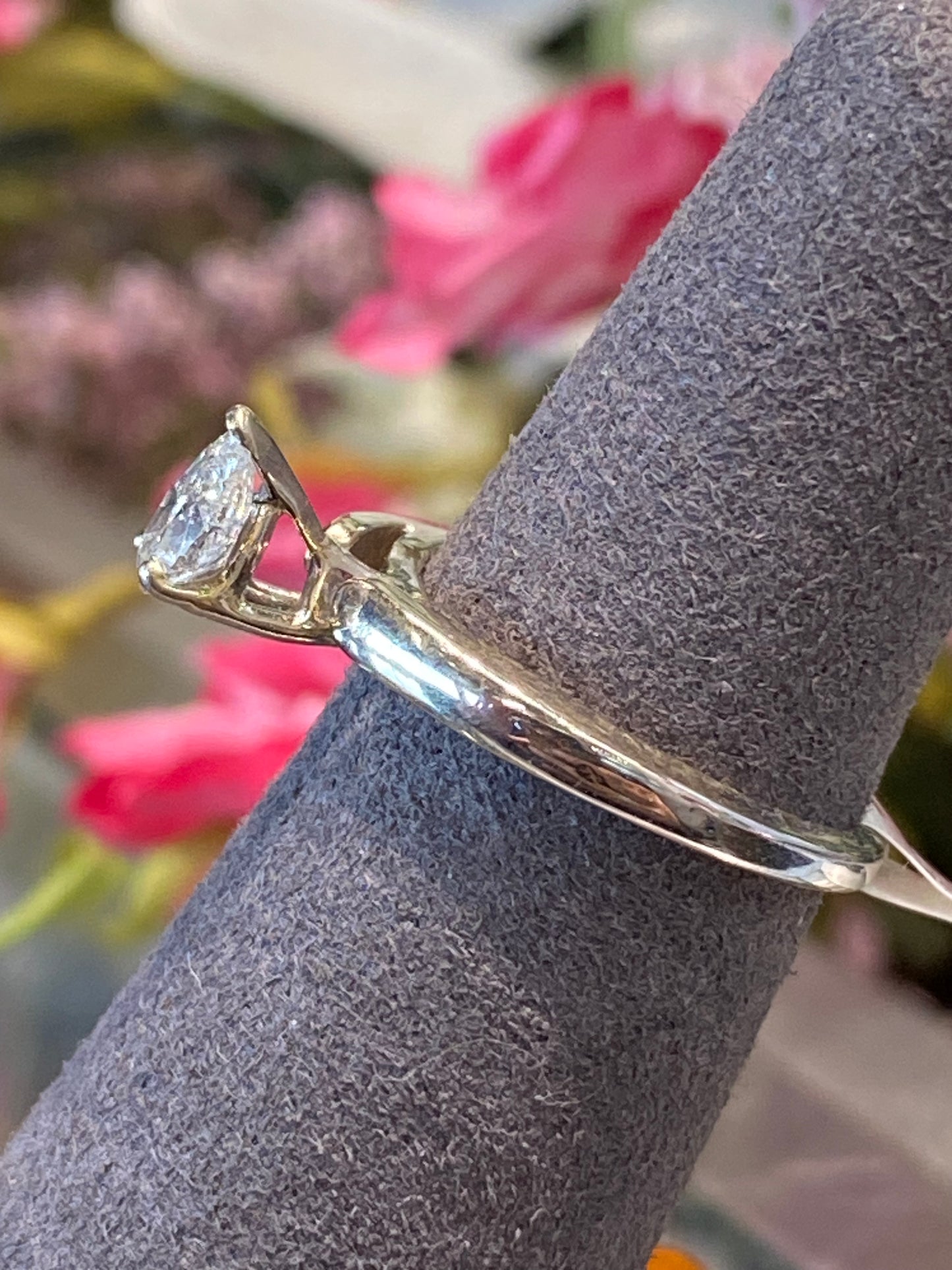 14k White Gold Engagement Ring