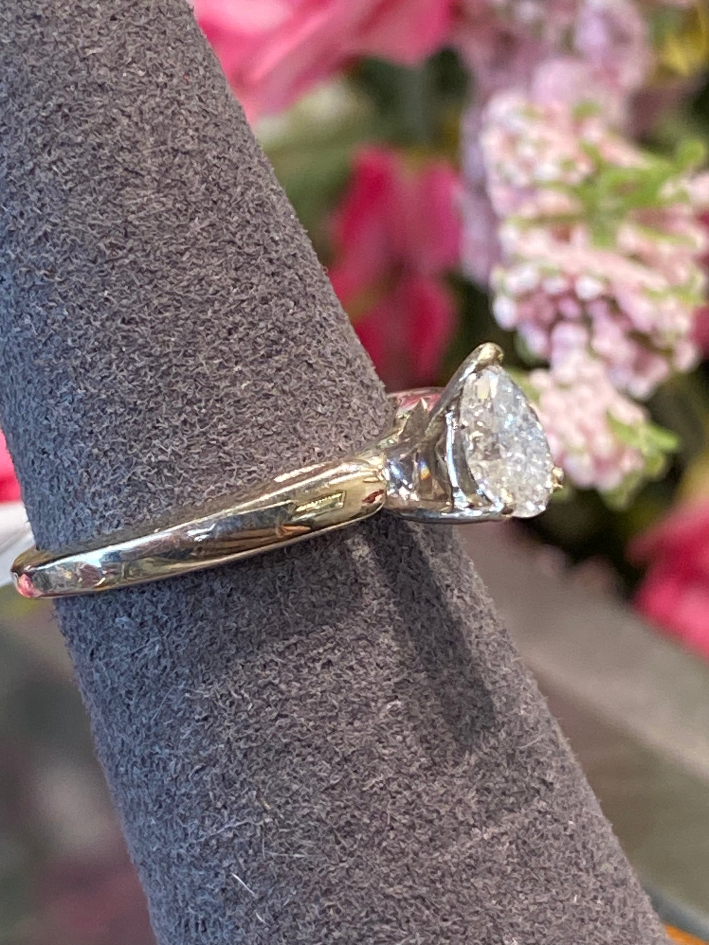 14k White Gold Engagement Ring