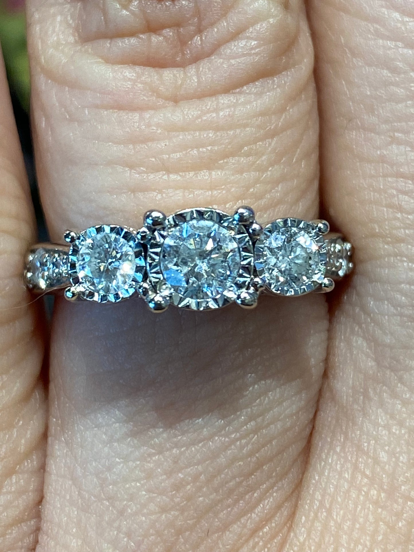 14k White Gold Diamond Engagement Ring