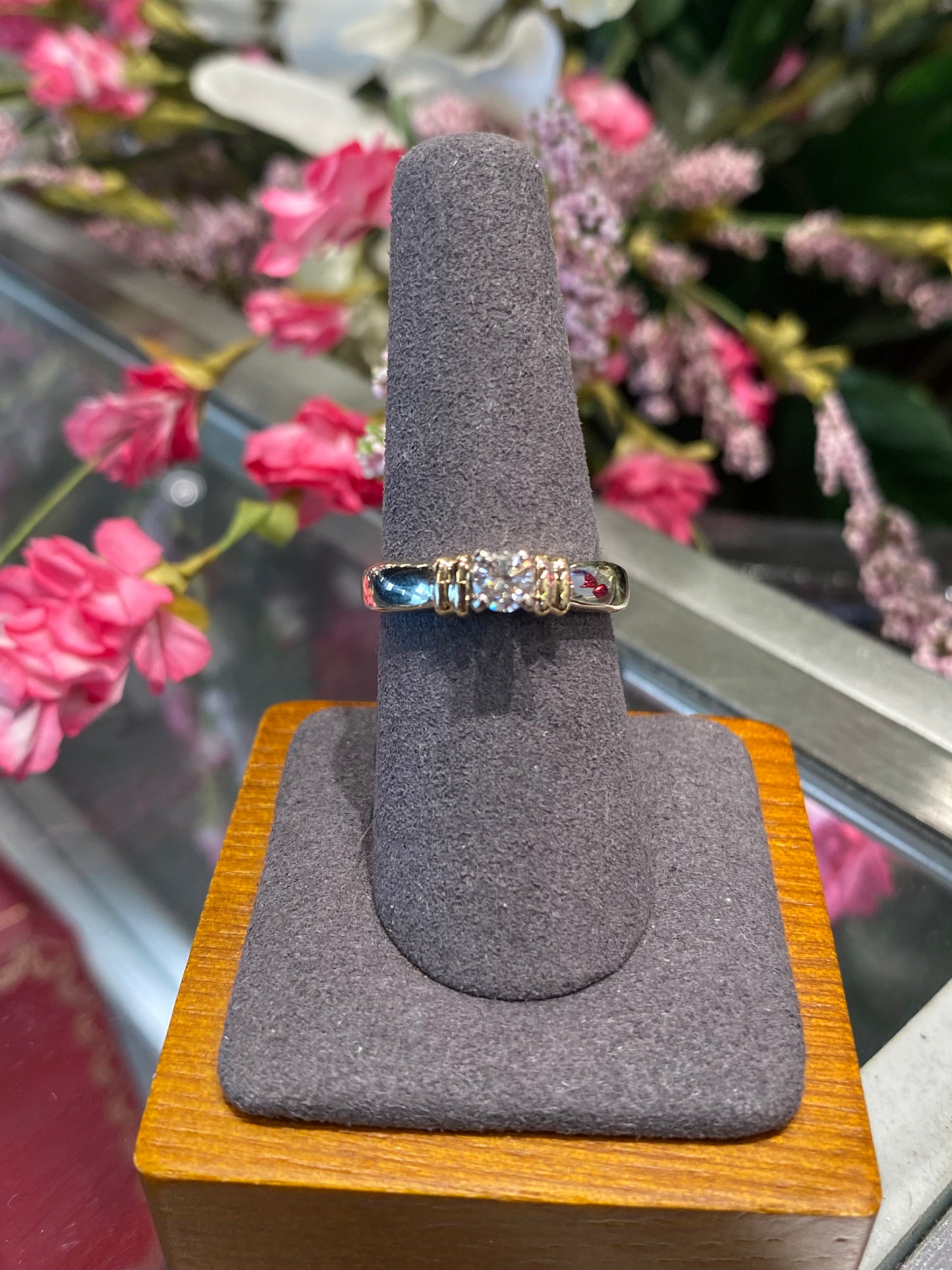 14k Two Tone Diamond Engagement Ring