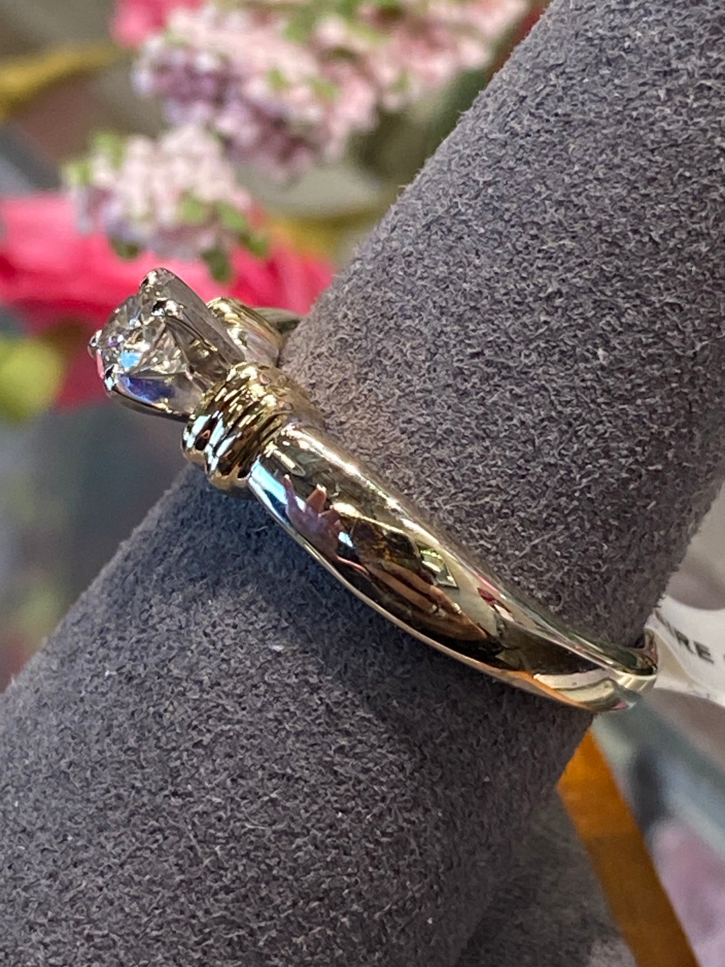 14k Two Tone Diamond Engagement Ring