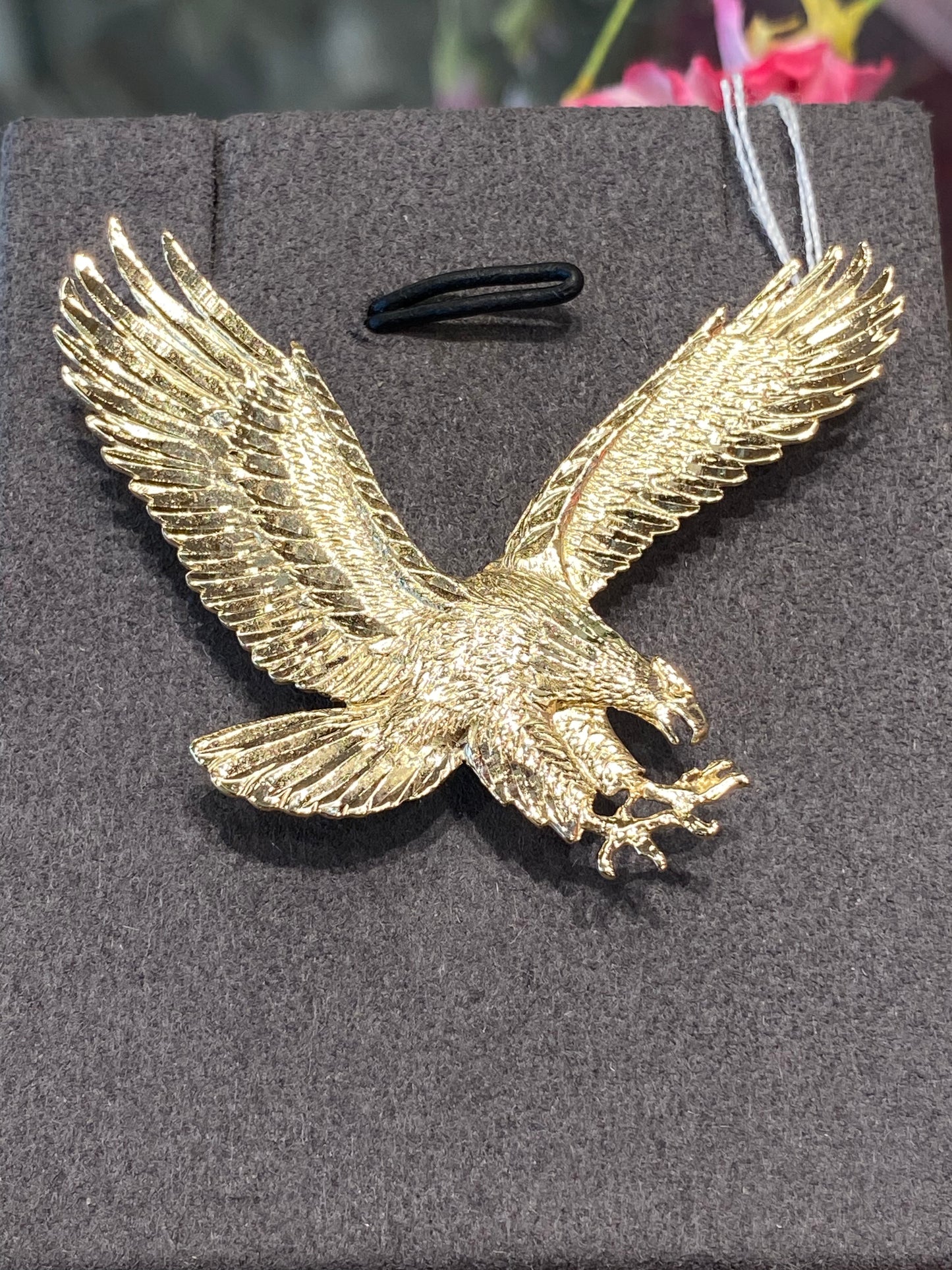 14k Yellow Hold Eagle Pendant