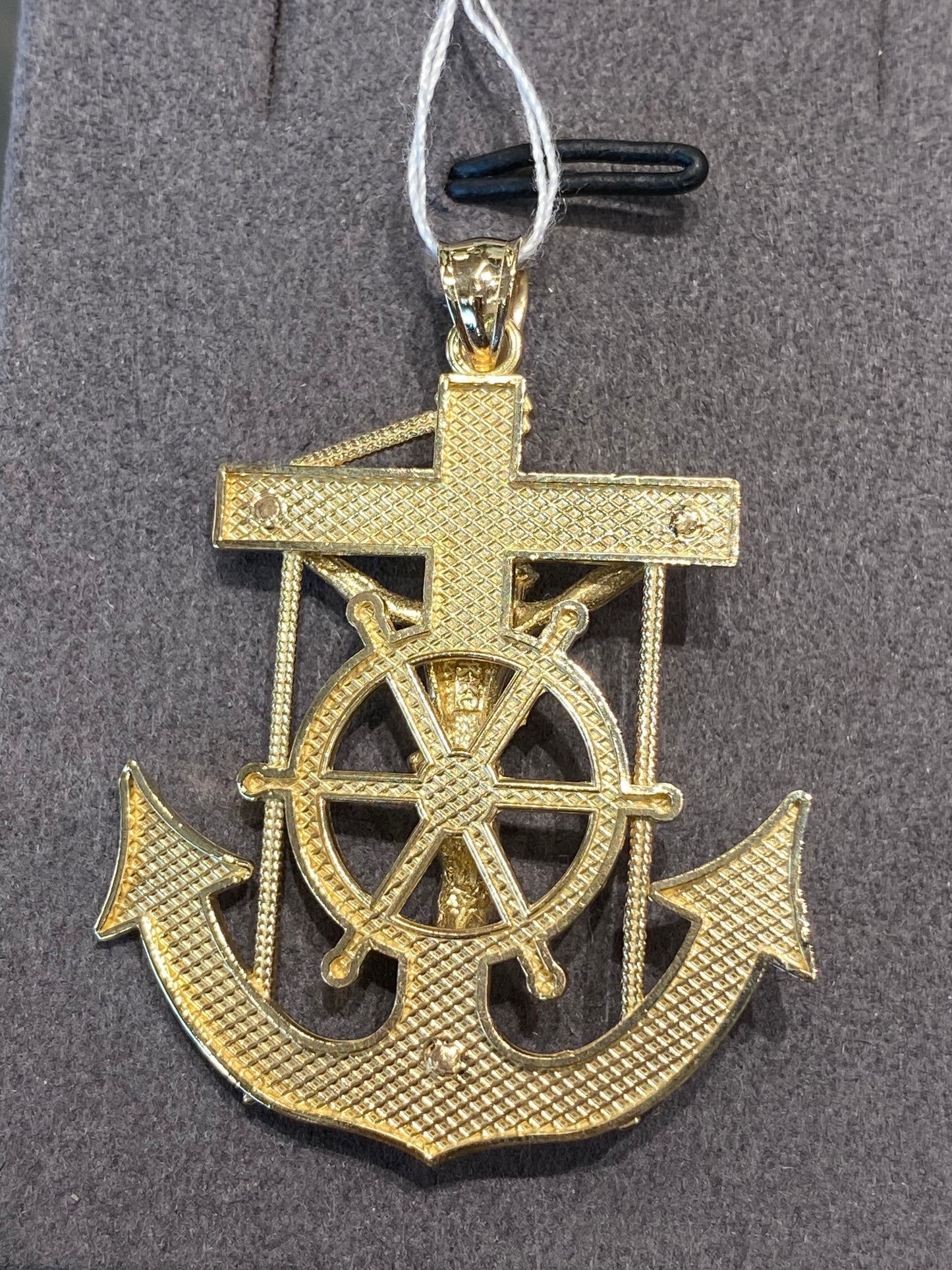 10k Yellow Gold Anchor Pendant
