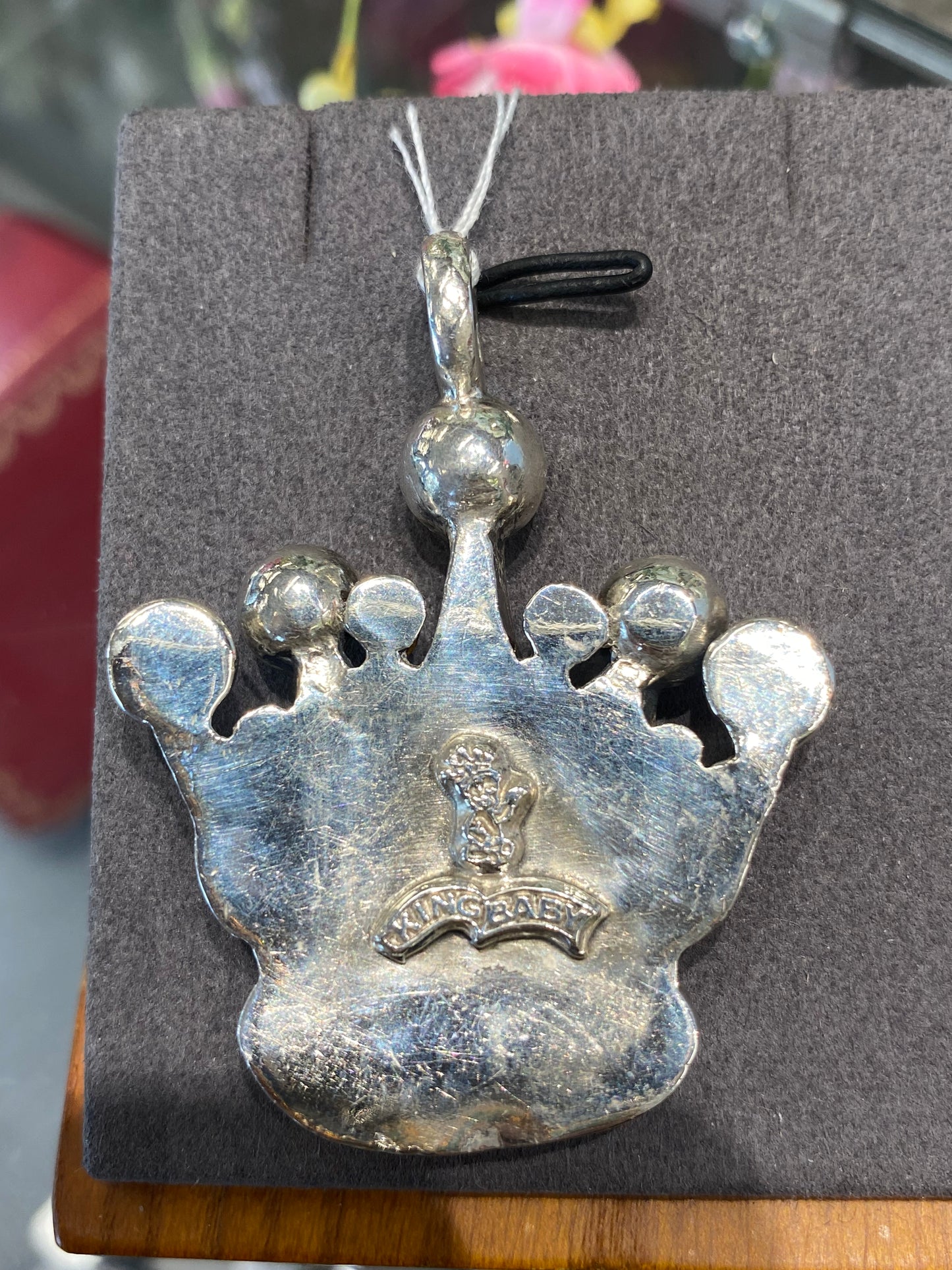 Silver King Baby Crown Pendant