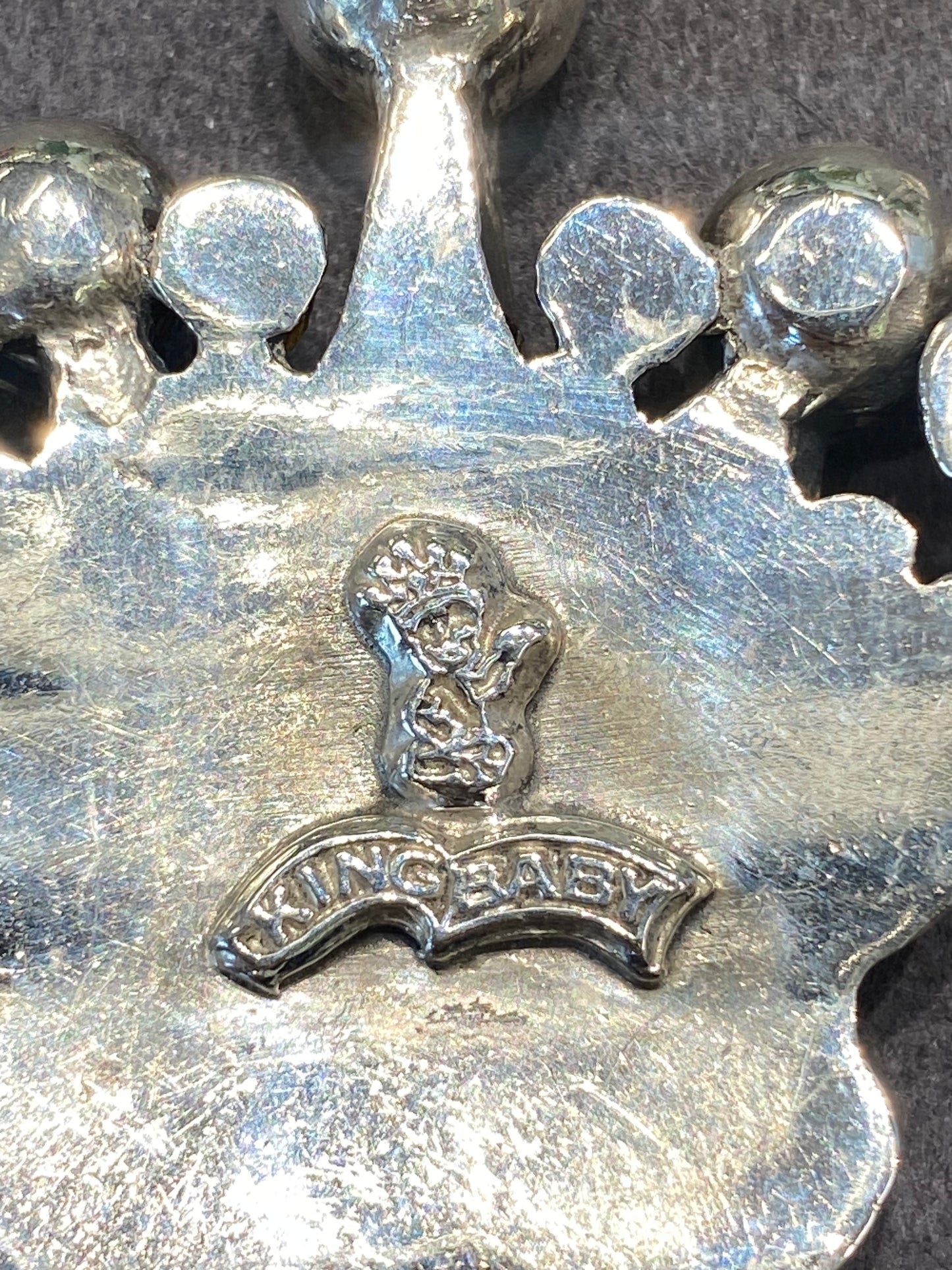 Silver King Baby Crown Pendant