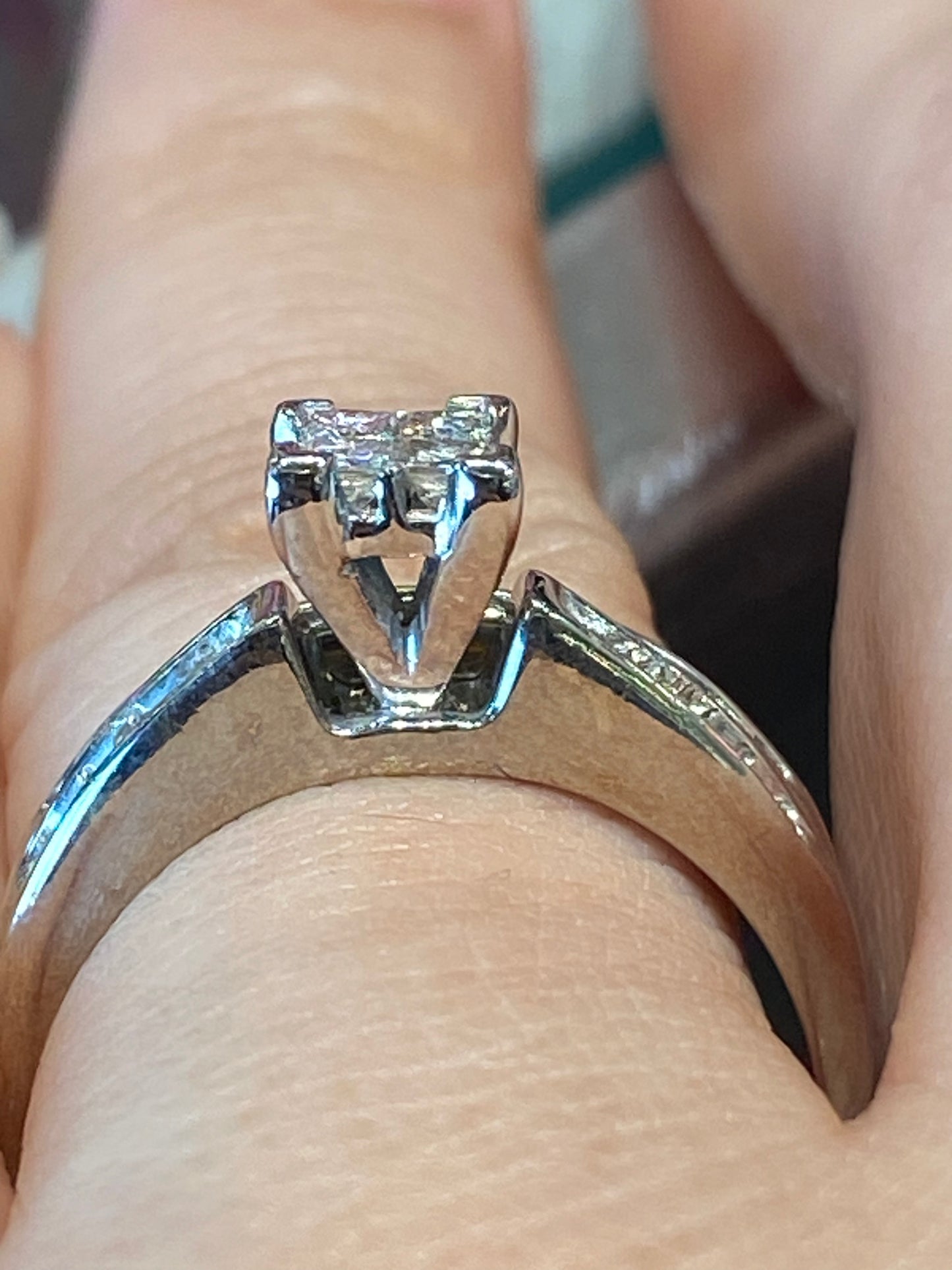 10k White Gold Diamond Wedding Set