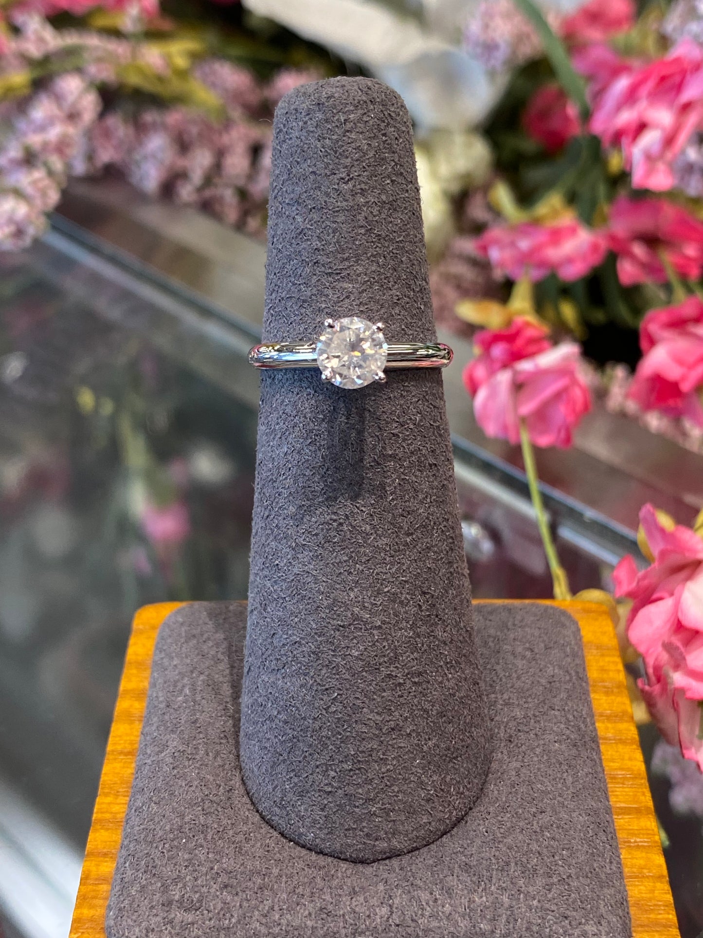 14k White Gold Diamond Engagement Ring