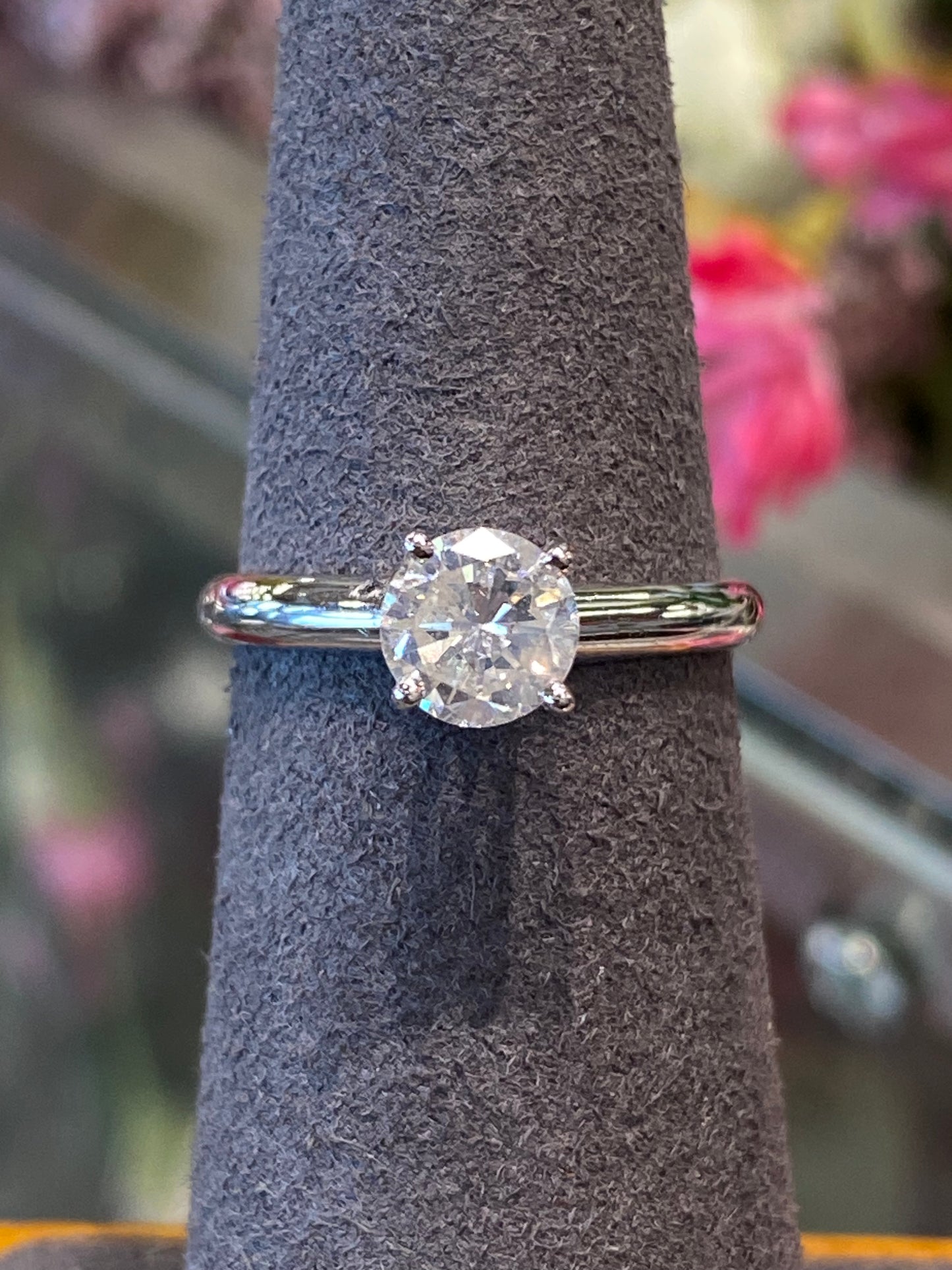 14k White Gold Diamond Engagement Ring