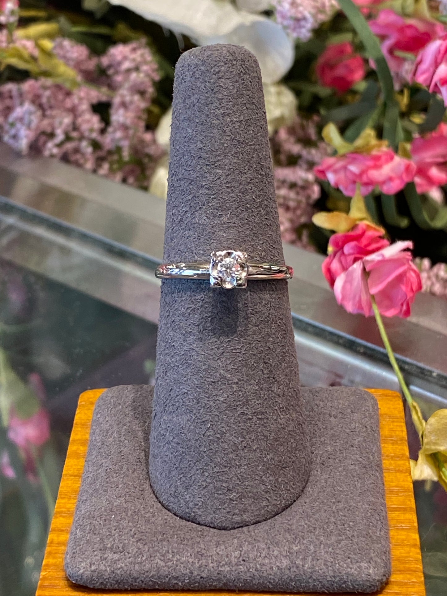 14k White Gold Engagement Ring