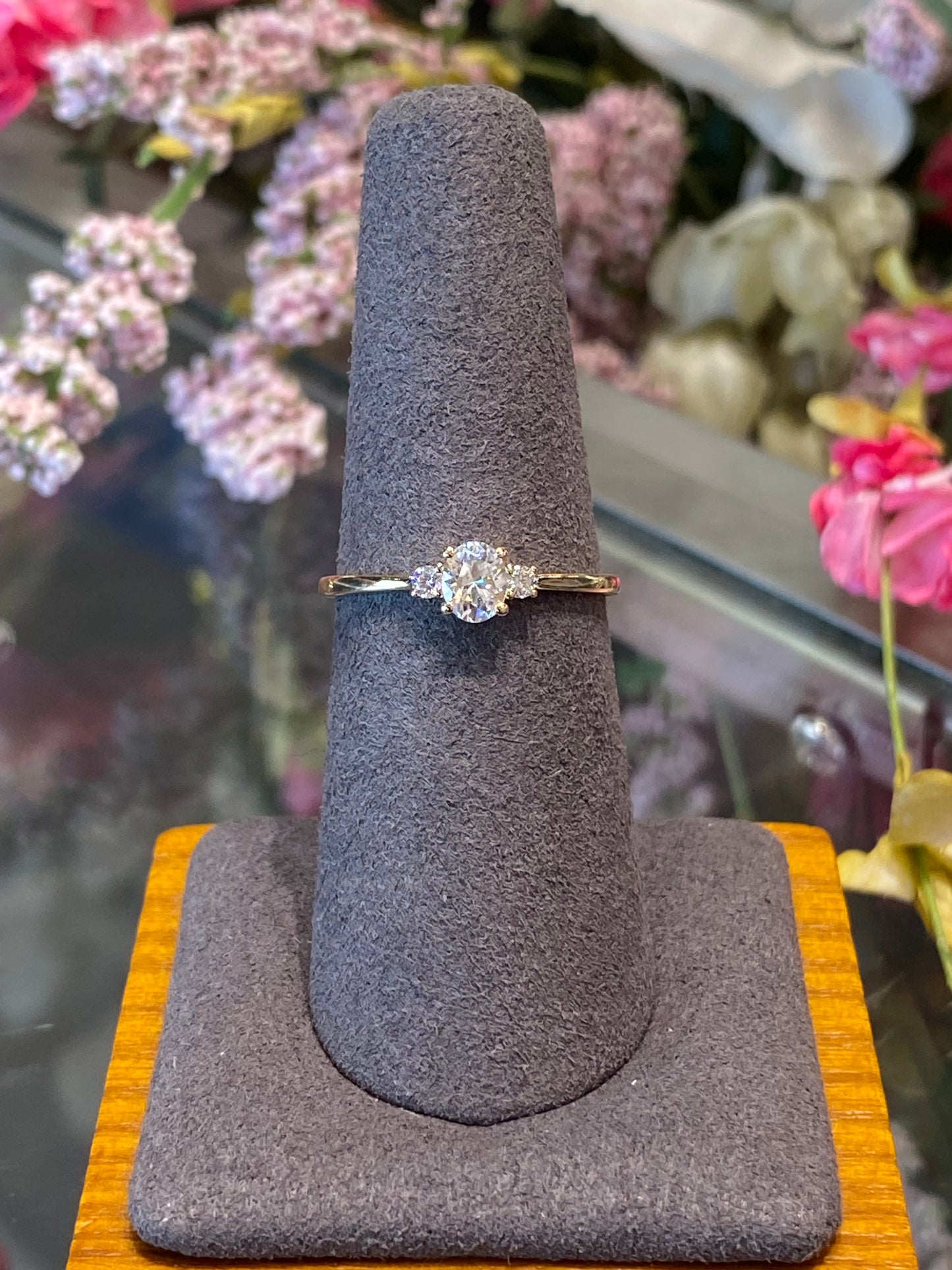 10k Yellow Gold Moissanite Ring