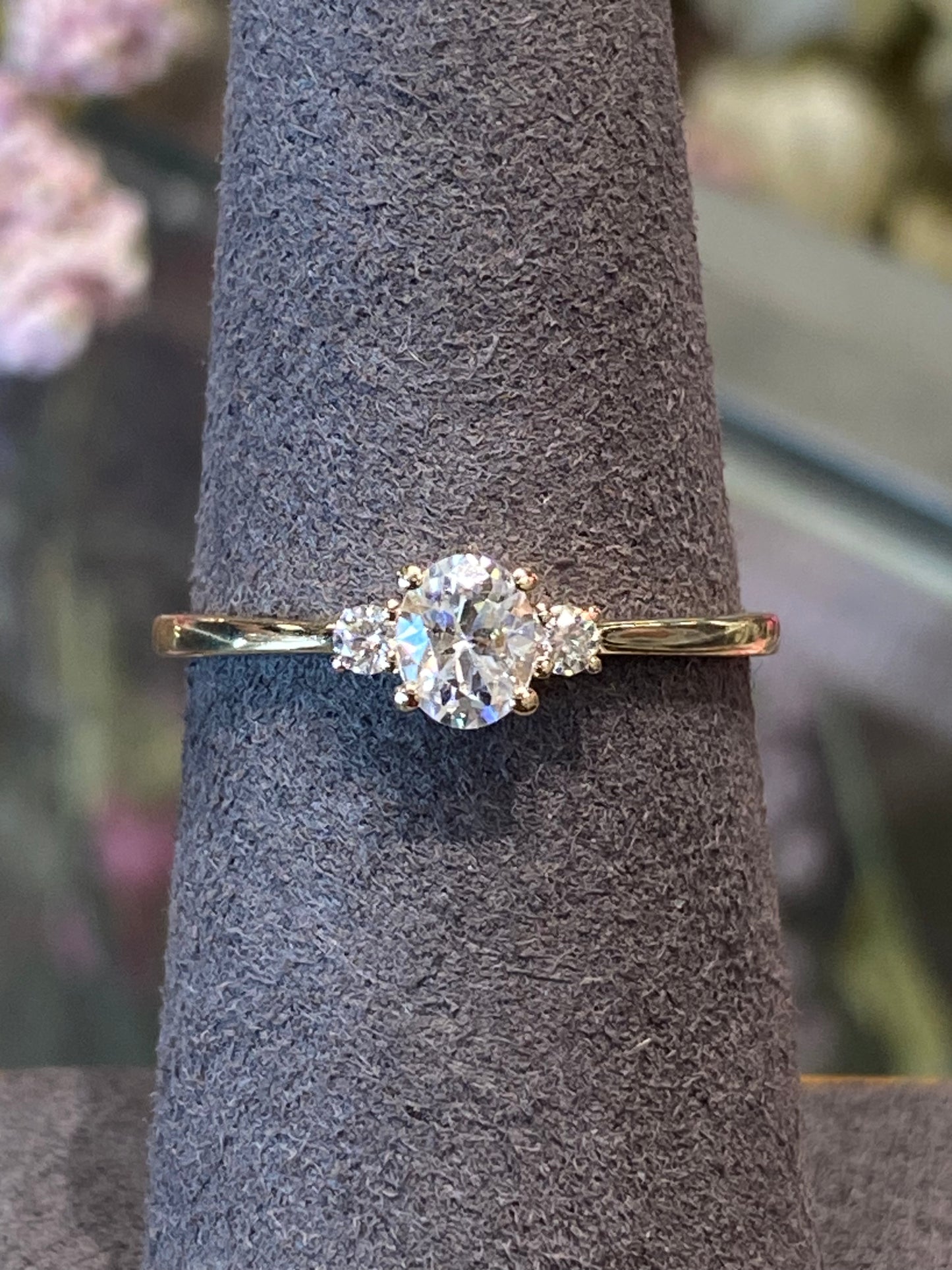 10k Yellow Gold Moissanite Ring