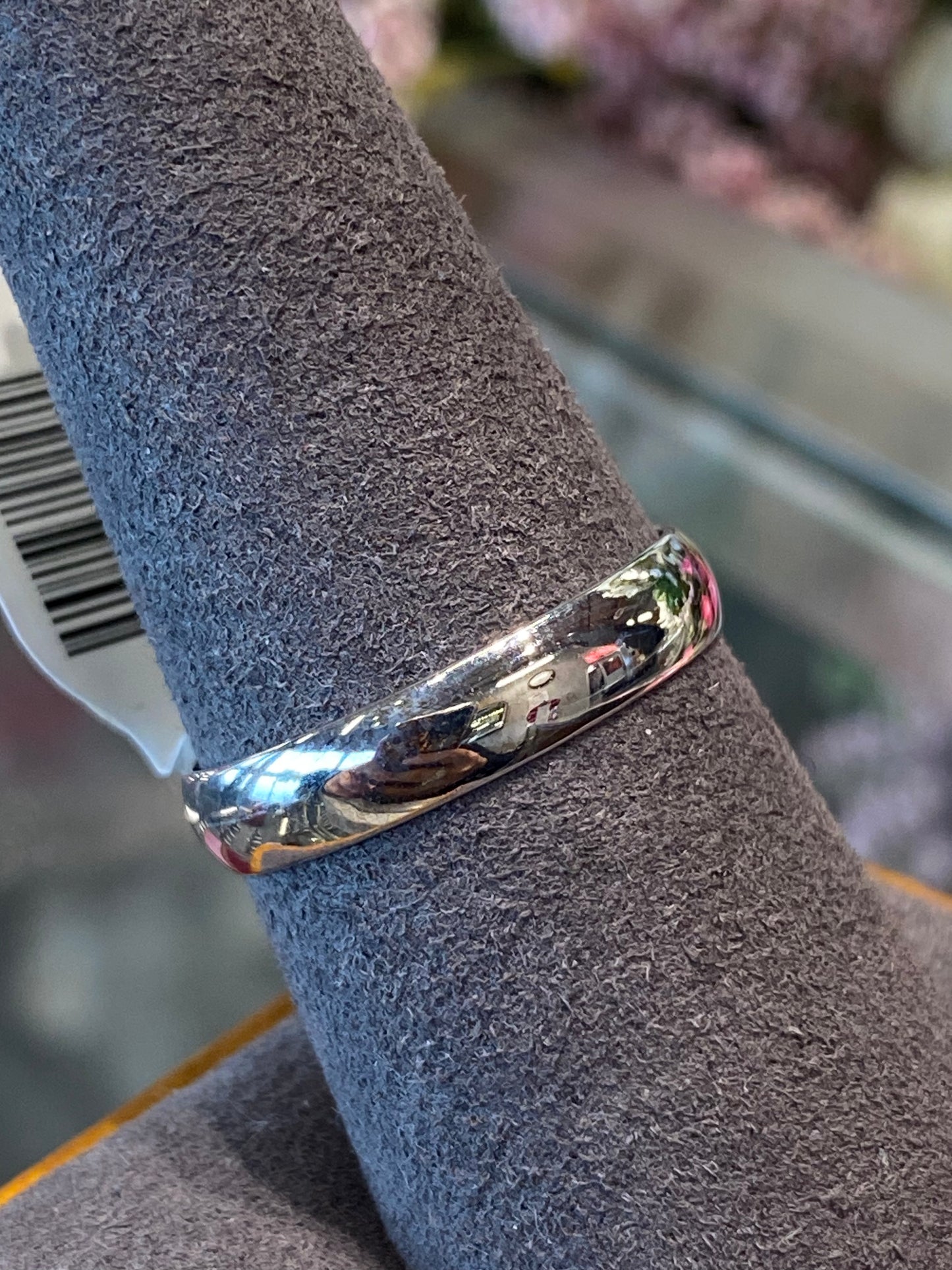 14k White Gold Plain Band