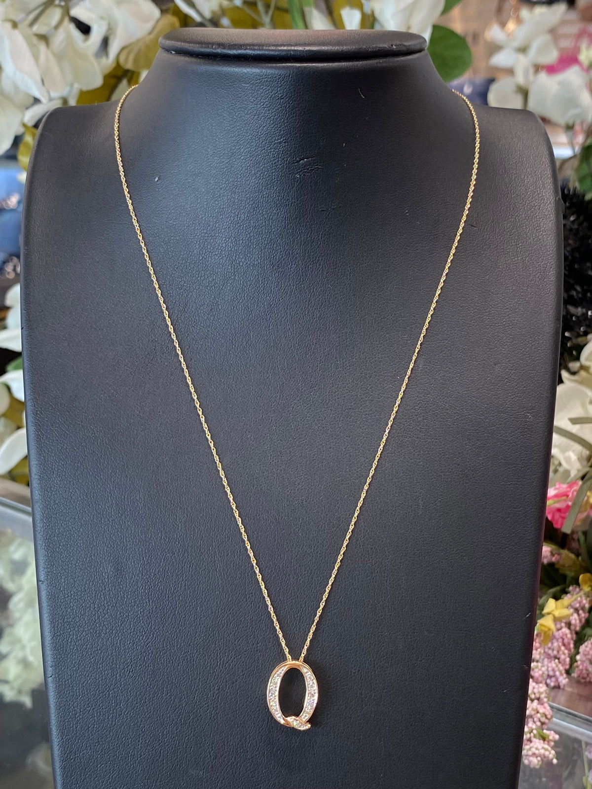 14k Two Tone Gold Chain With Pendant