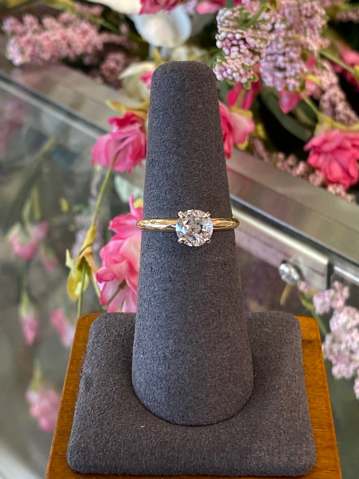 14k Yellow Gold Diamond Engagement Ring