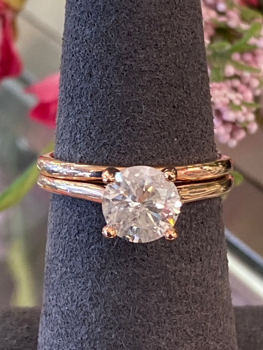 14k Rose Gold Diamond Wedding Set