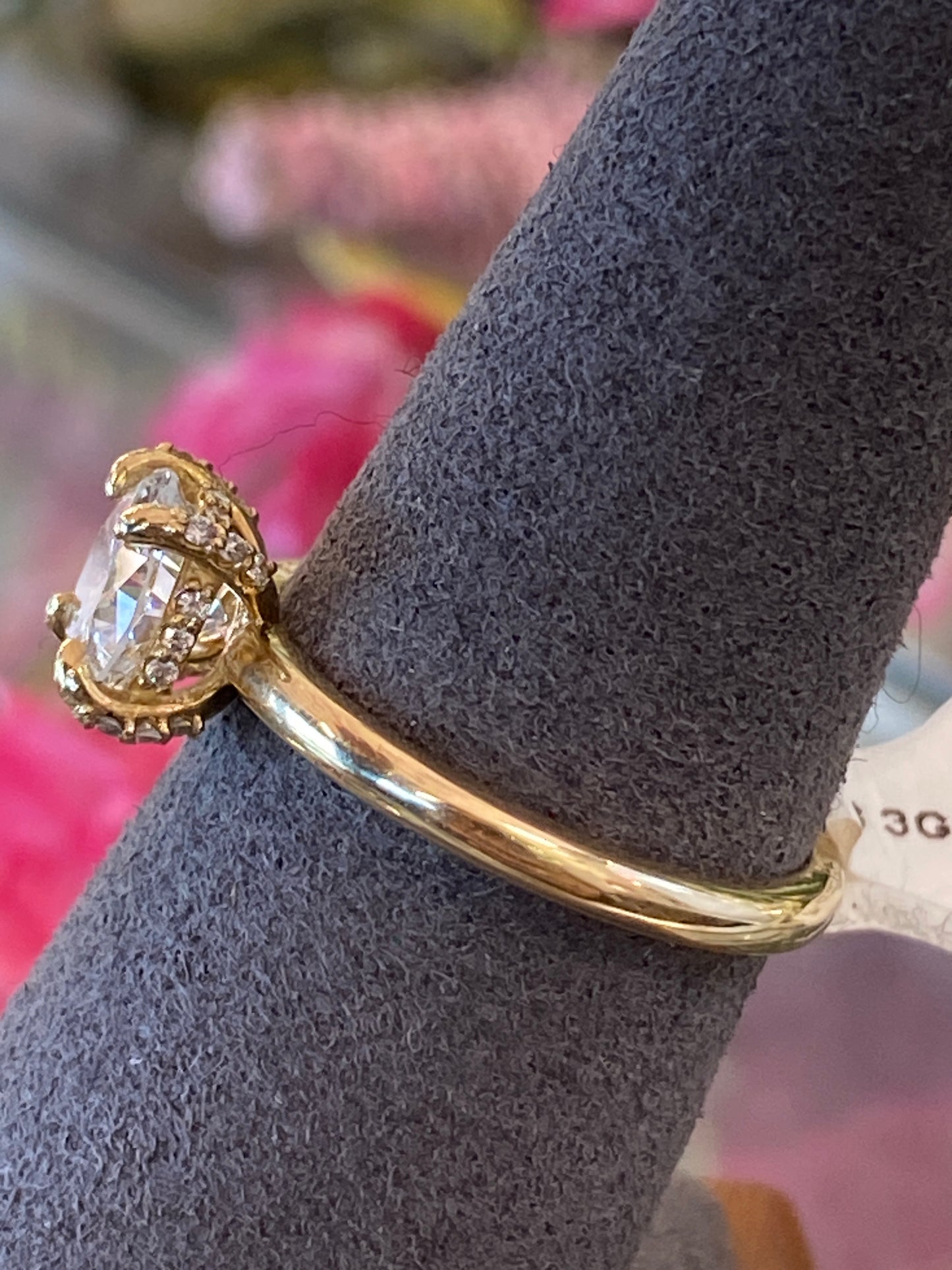 14k Yellow Gold Diamond Engagement Ring