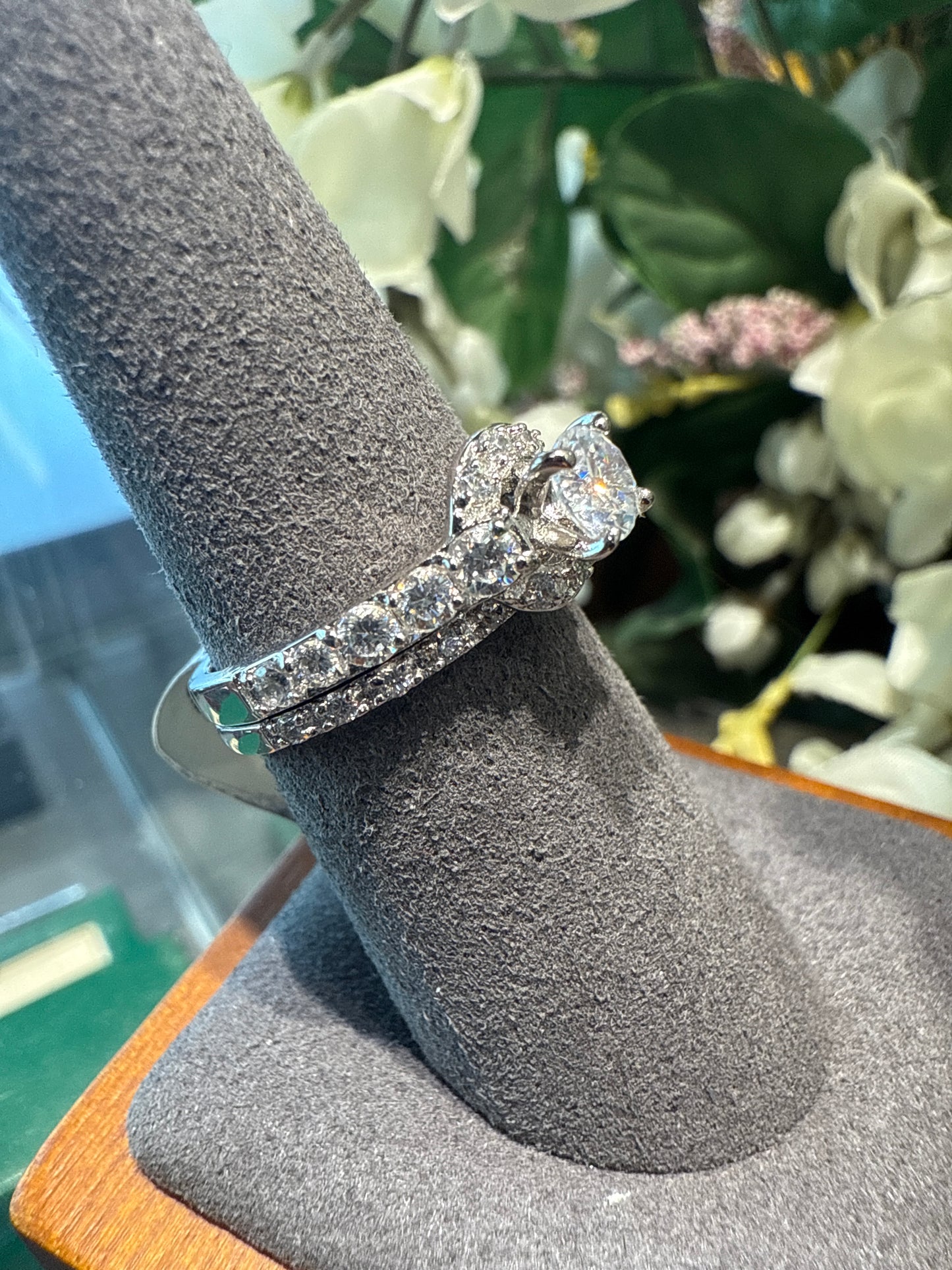 Silver wedding set