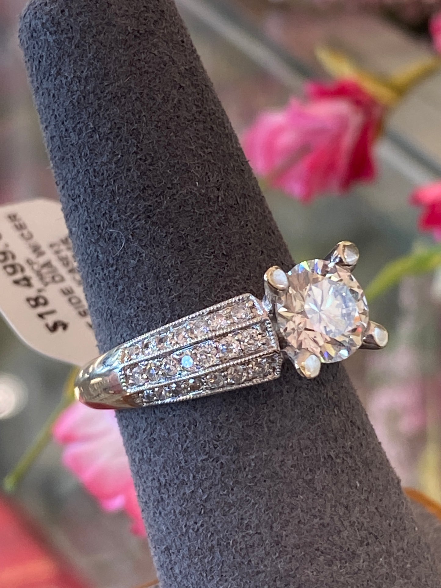 14k White Gold Diamond Engagement Ring