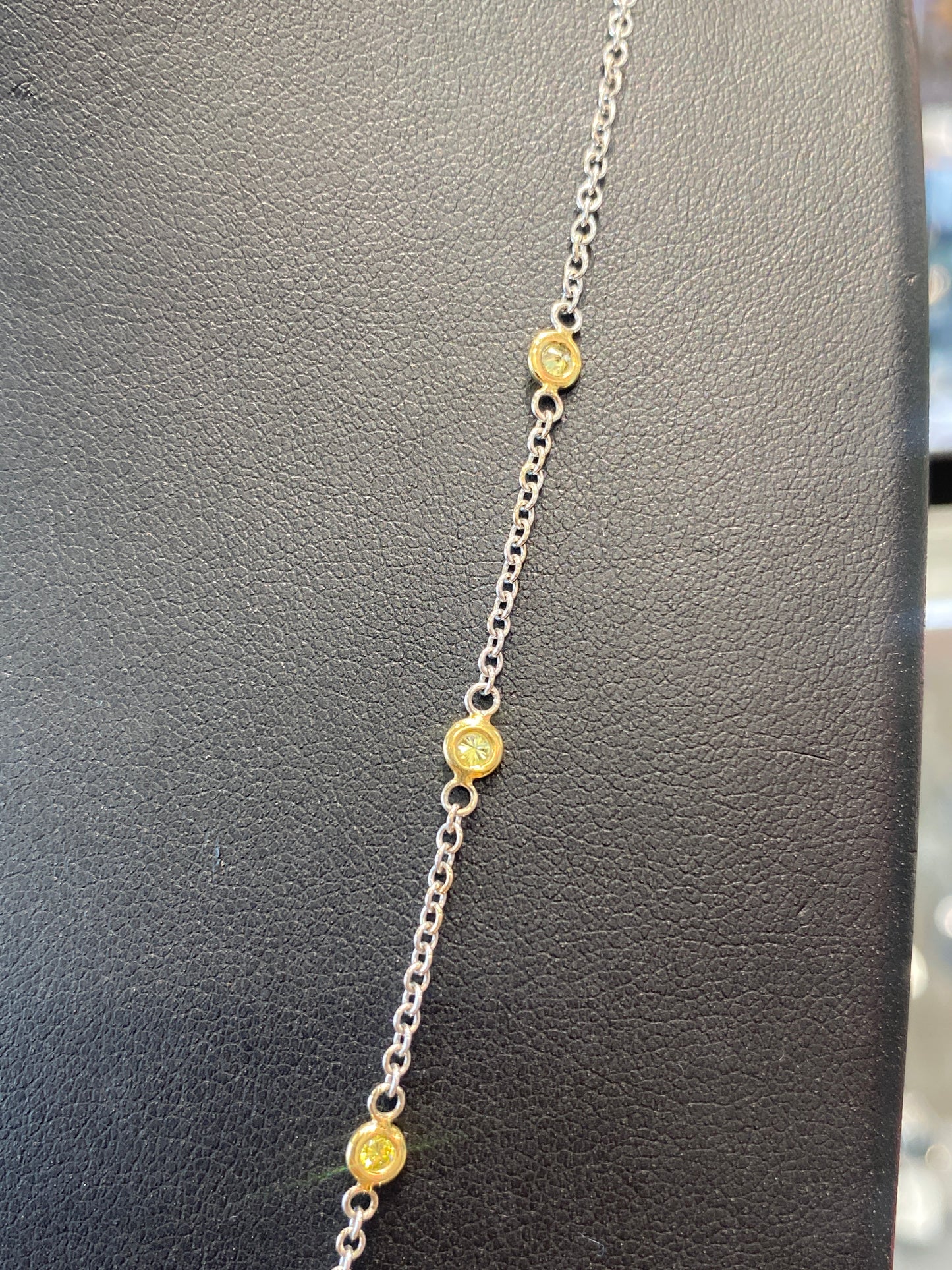 14k Two Tone Chain W/Diamond Pendant