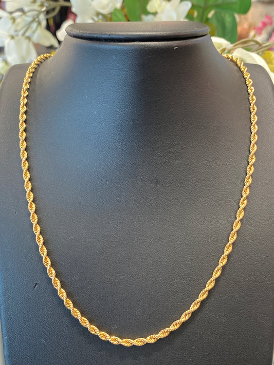 14k Yellow Gold Rope Chain
