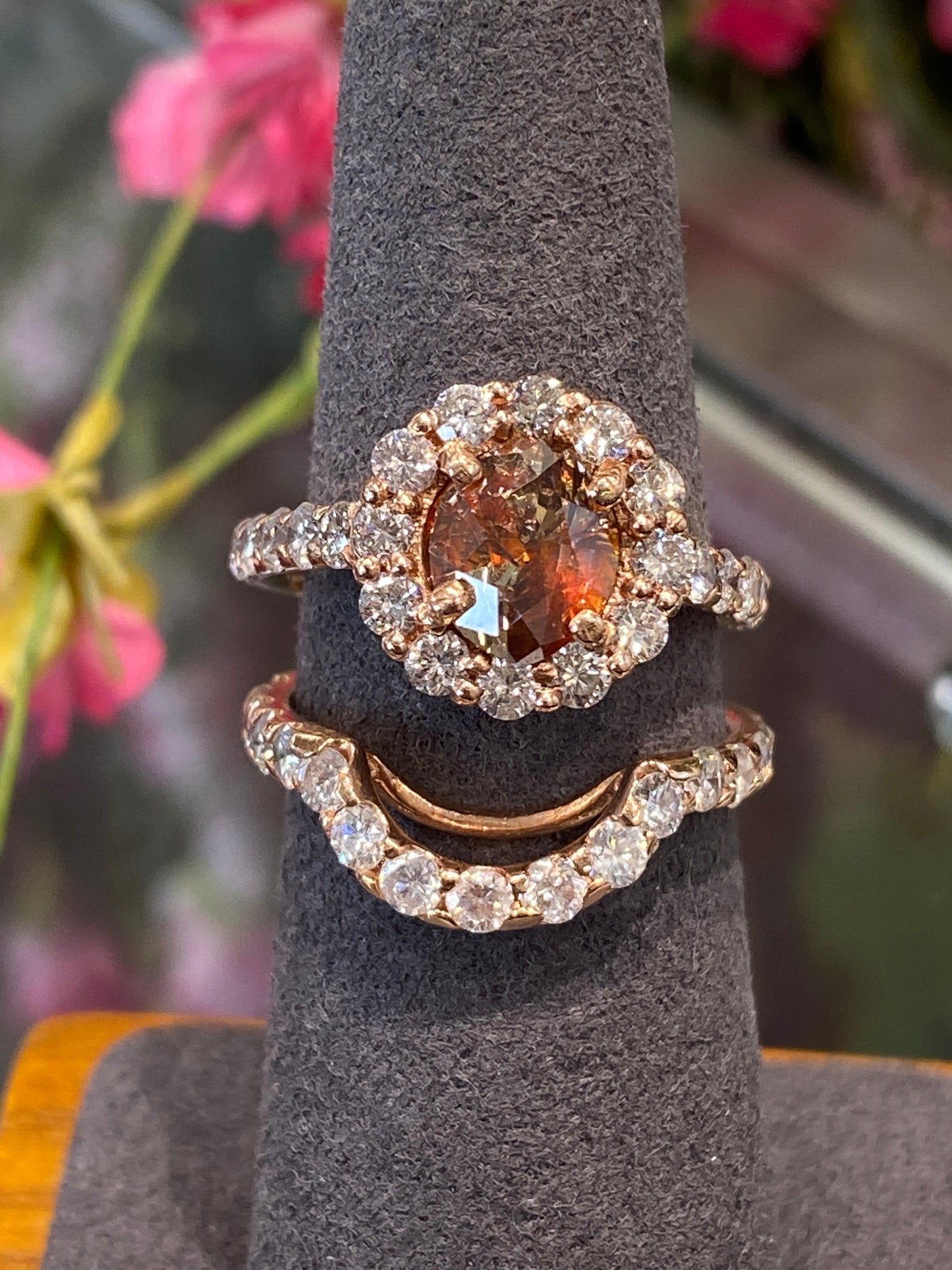 14k Rose Gold Wedding Set