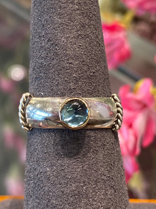 Silver Ring With Colored Stone