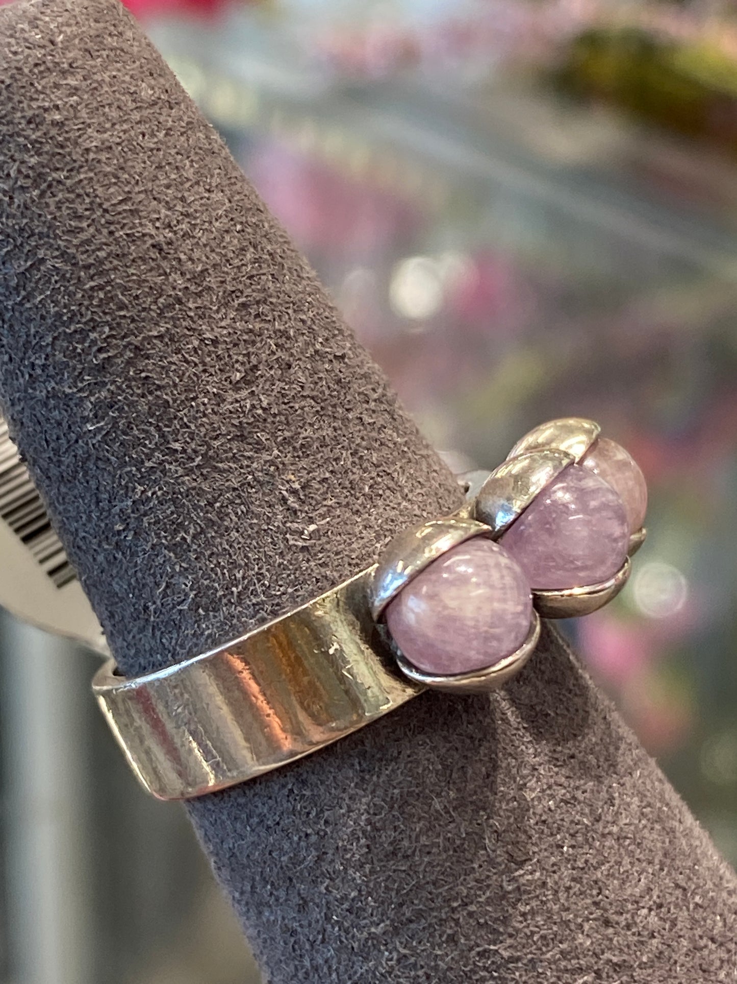 Silver Ring With Colored Stones