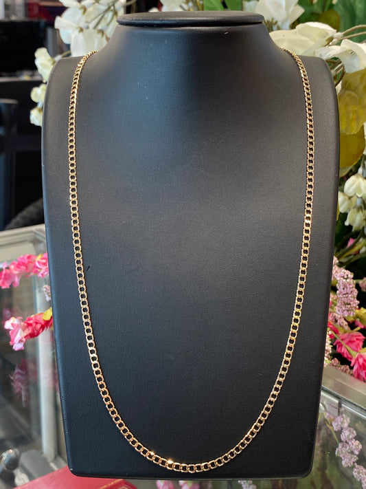 14k Yellow Gold Curb Link Chain