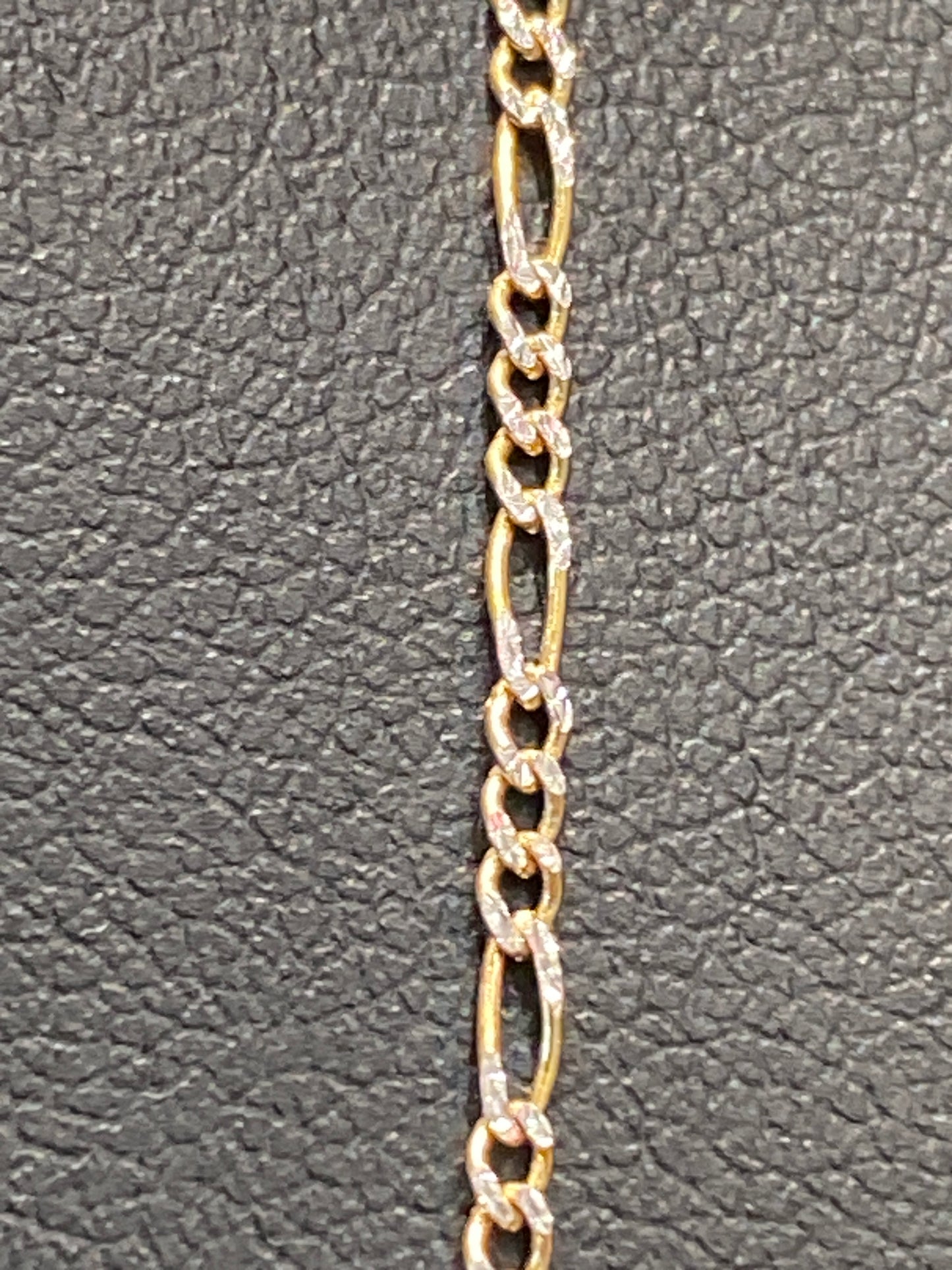 14K Two Tone Fígaro Chain