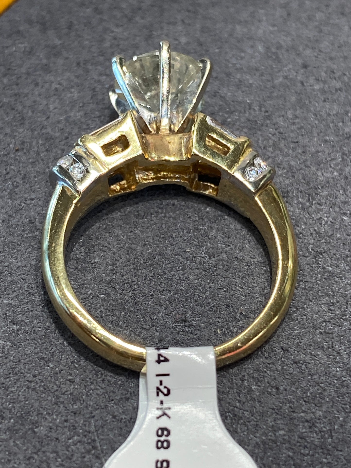 14k Yellow Gold Diamond Engagement Ring