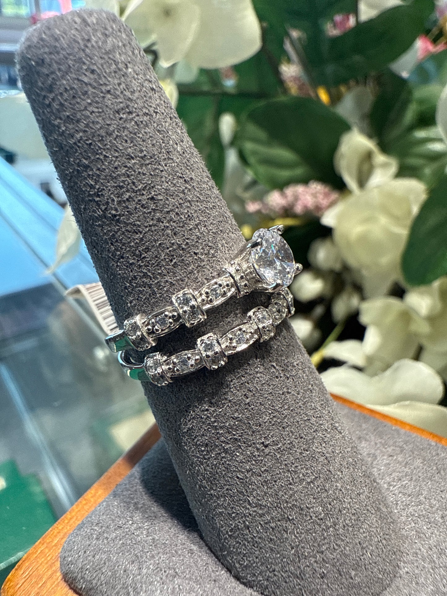 Silver wedding set