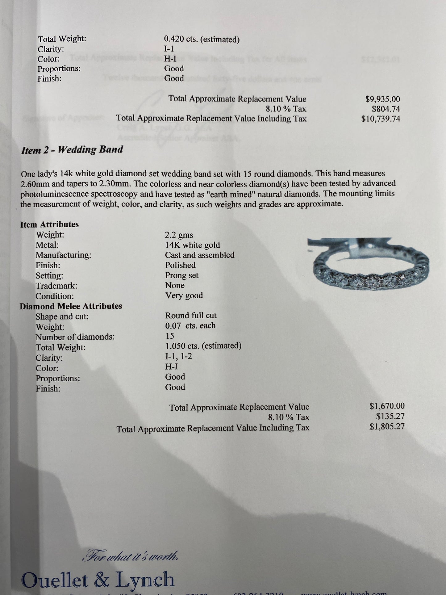 14k White Gold Diamond Wedding Set