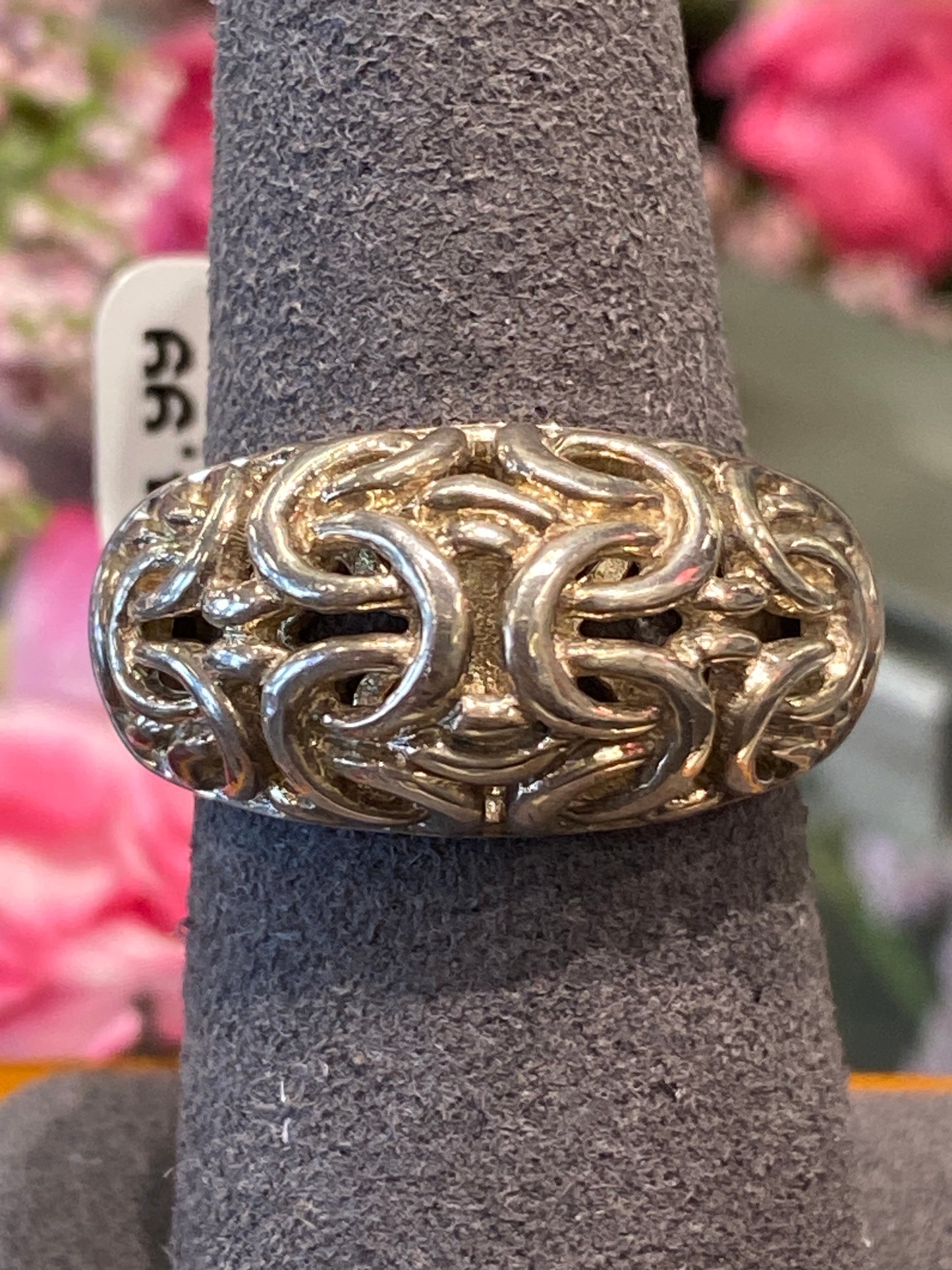Silver Ring With Design