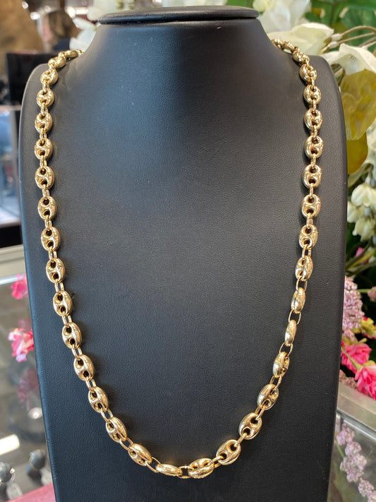 14k Yellow Gold Gucci Puff Chain