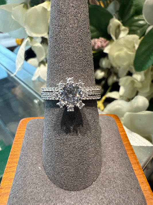 Silver wedding set