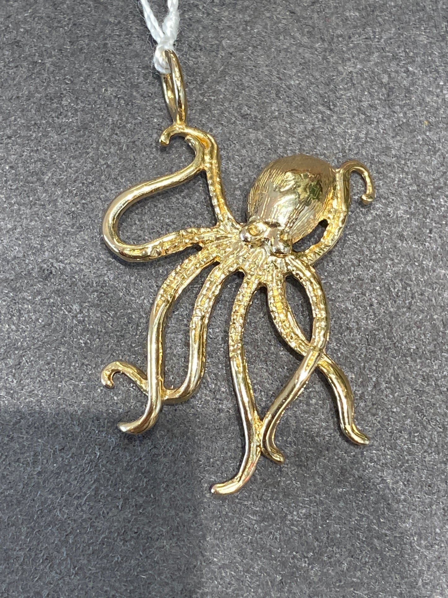 14k Yellow Gold Octopus Pendant