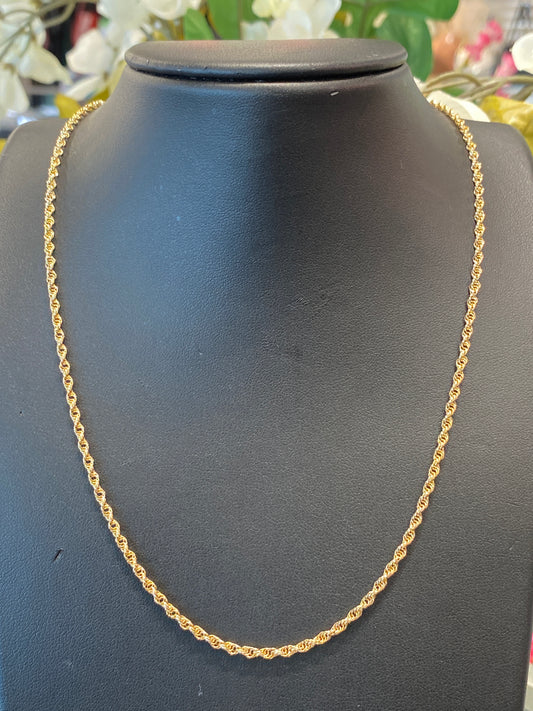 14k Yellow Gold Rope Chain