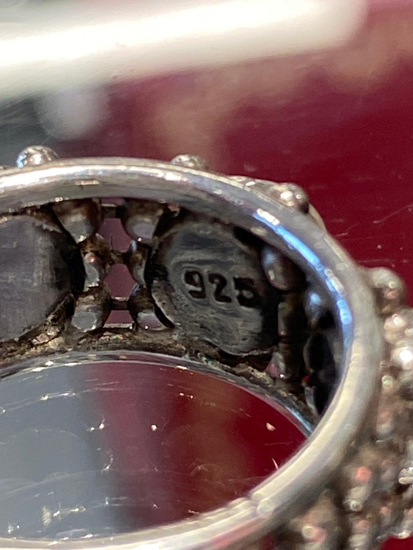 Silver Ring With Pearls