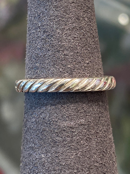Silver David Yurman Band With Design