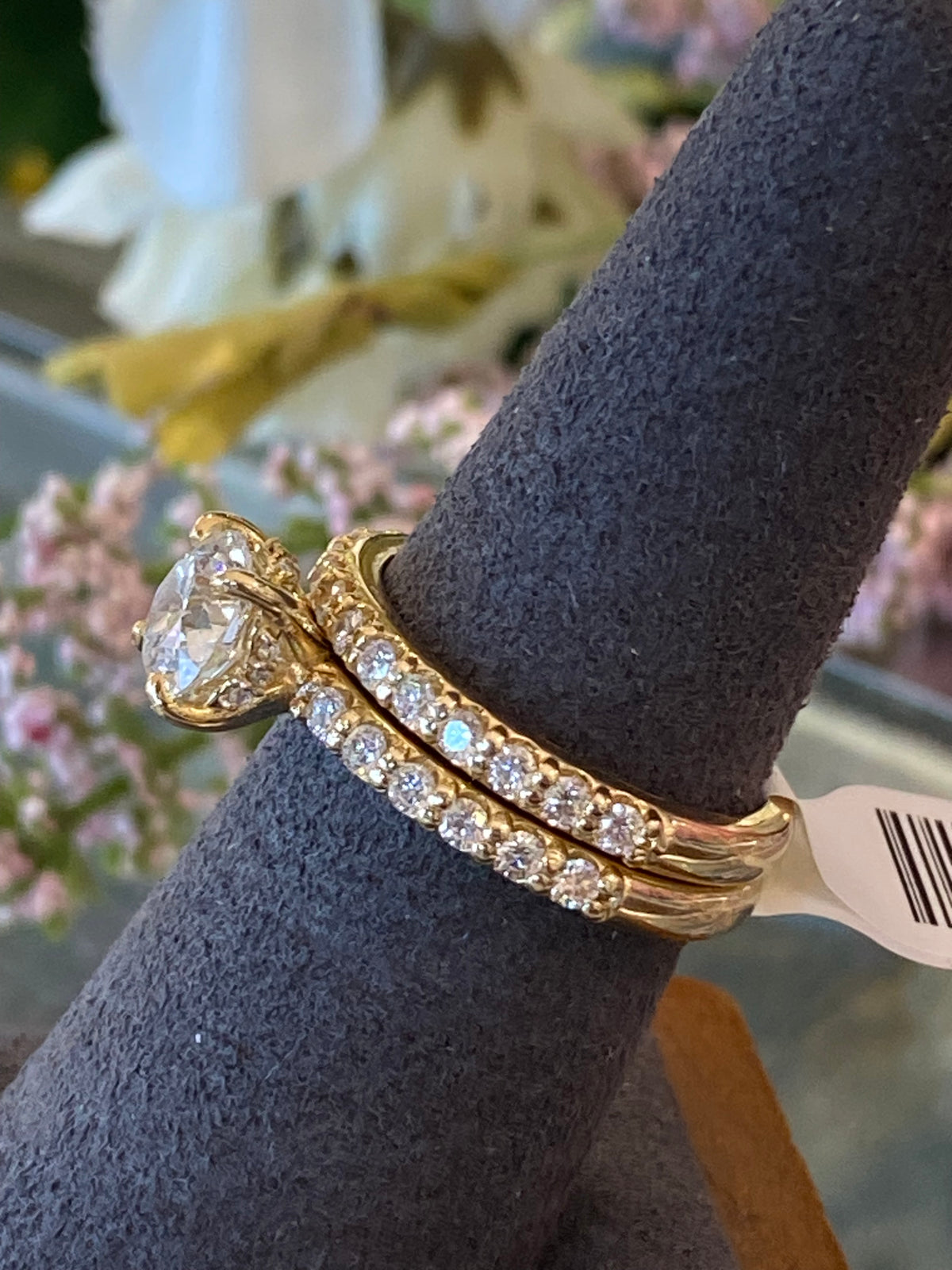 14k Yellow Gold Diamond Wedding Set