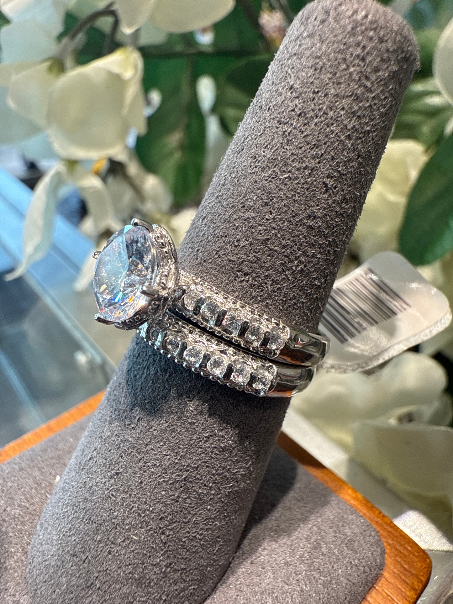 Silver wedding set