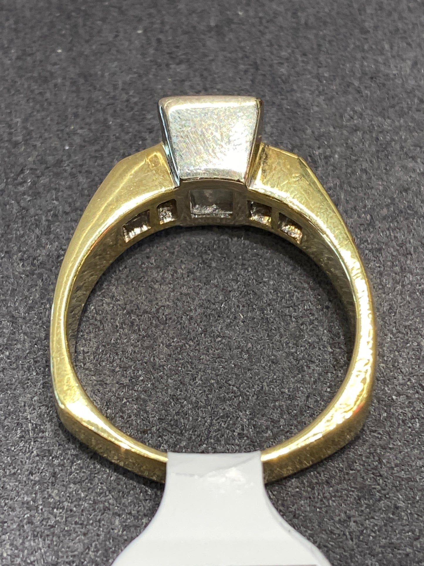 18k Two Tone Diamond Engagement Ring