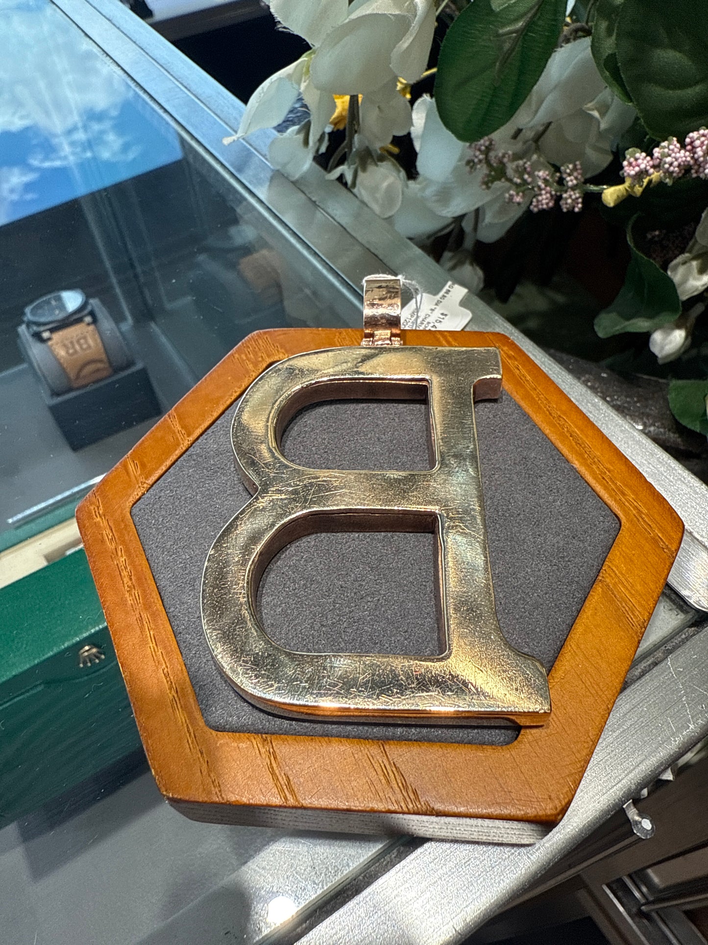 Gold “B” charm