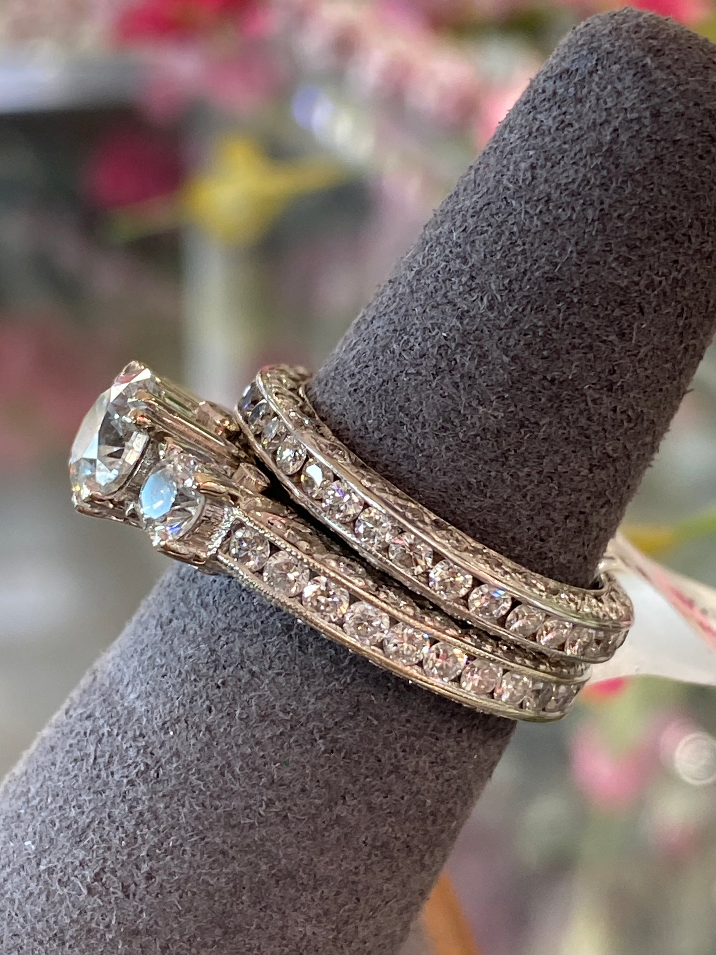 14k White Gold Diamond Wedding Set
