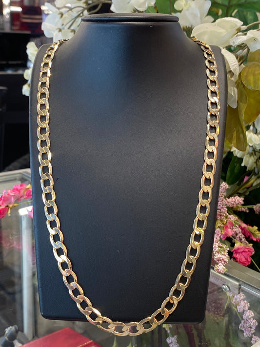 14k Yellow Gold Curb Link Chain