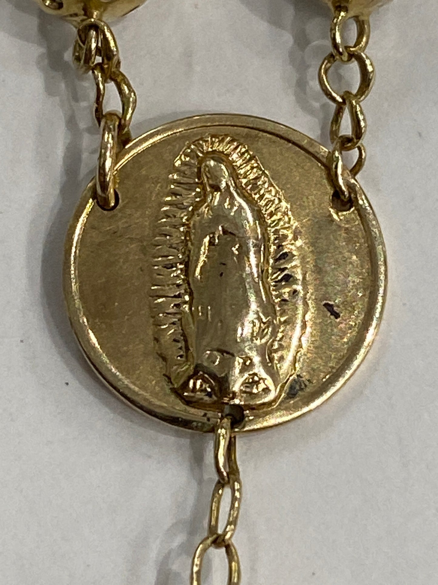 14k Tri Gold Rosary